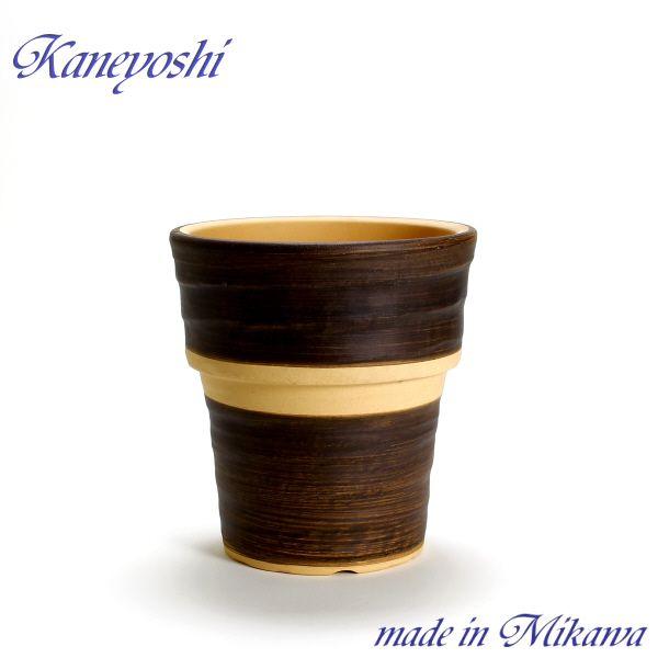 植木鉢 おしゃれ 安い 陶器 サイズ 21cm ラポール 7号 ブラウン 室内 屋外 茶 色 | 