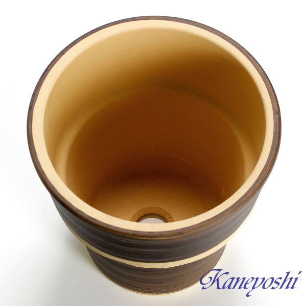 植木鉢 おしゃれ 安い 陶器 サイズ 21cm ラポール 7号 ブラウン 室内 屋外 茶 色 |  | 02