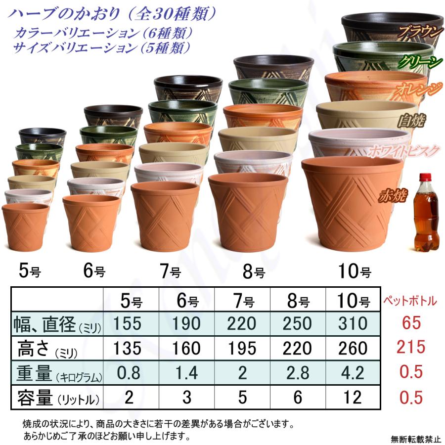 植木鉢 おしゃれ 安い 陶器 サイズ 16cm ハーブのかおり 5号 ブラウン 室内 屋外 茶 色 |  | 15