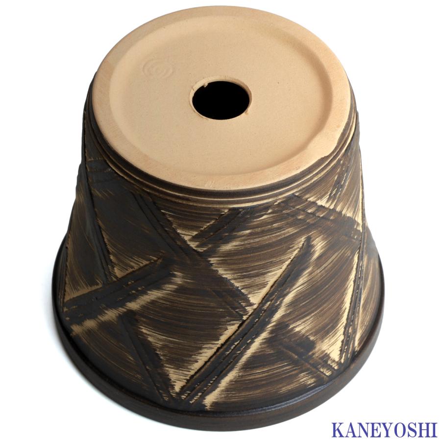 植木鉢 おしゃれ 安い 陶器 サイズ 19cm ハーブのかおり 6号 ブラウン 室内 屋外 茶 色 |  | 04