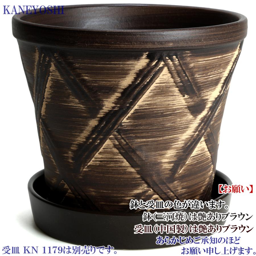 植木鉢 おしゃれ 安い 陶器 サイズ 19cm ハーブのかおり 6号 ブラウン 室内 屋外 茶 色 |  | 06