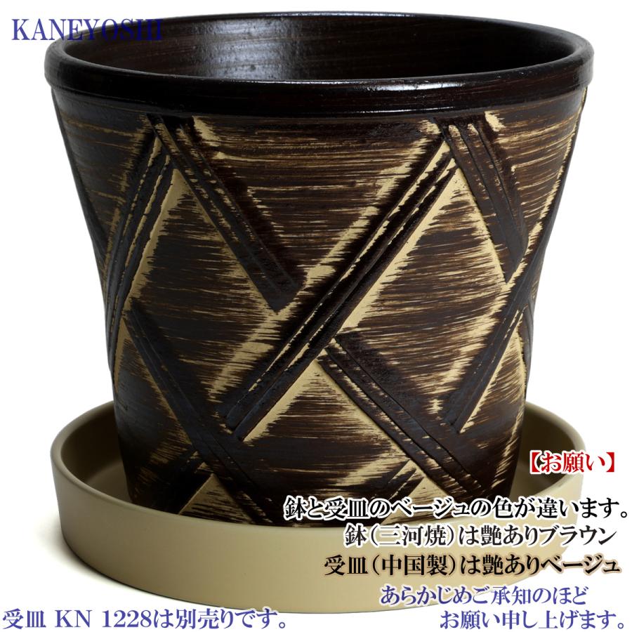 植木鉢 おしゃれ 安い 陶器 サイズ 23cm ハーブのかおり 7号 ブラウン 室内 屋外 茶 色 |  | 10