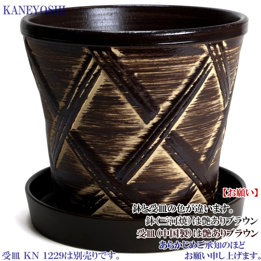 植木鉢 おしゃれ 安い 陶器 サイズ 23cm ハーブのかおり 7号 ブラウン 室内 屋外 茶 色 |  | 11