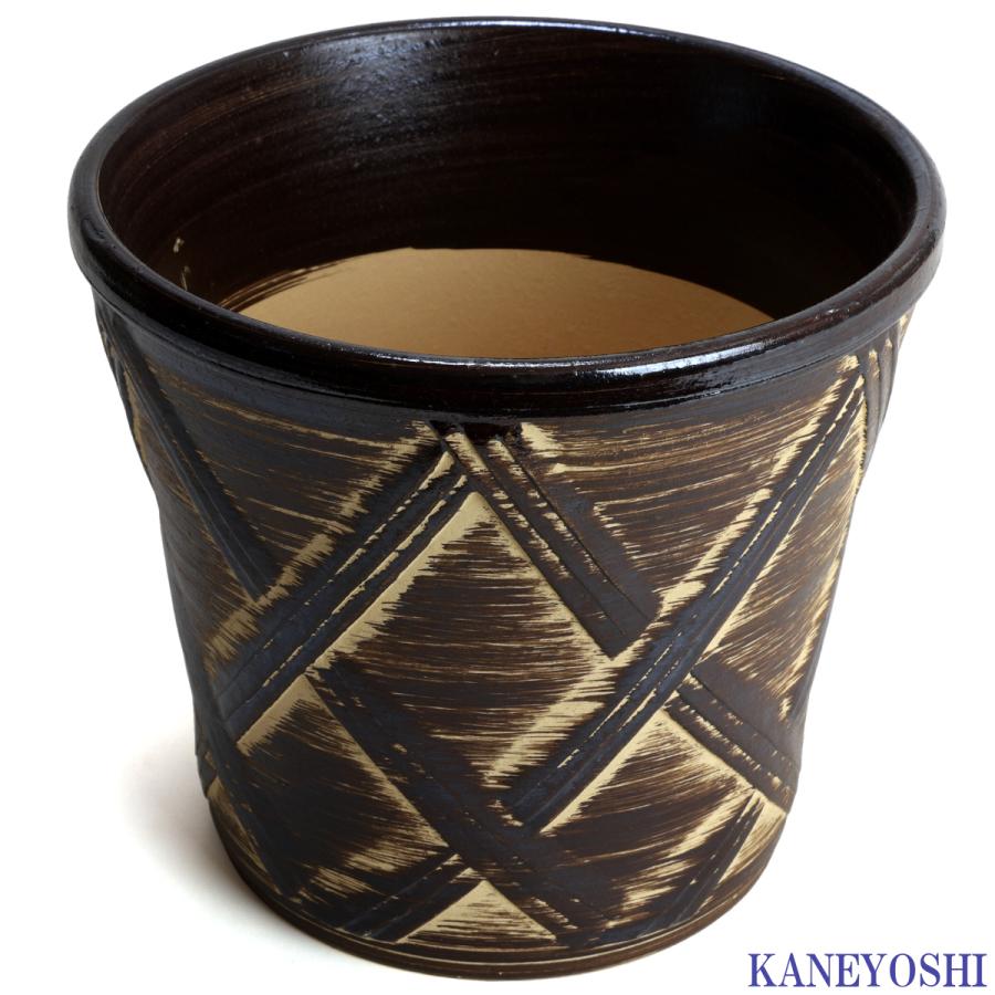 植木鉢 おしゃれ 安い 陶器 サイズ 23cm ハーブのかおり 7号 ブラウン 室内 屋外 茶 色 |  | 02