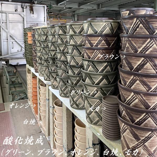 植木鉢 おしゃれ 安い 陶器 サイズ 25cm ハーブのかおり 8号 ブラウン 室内 屋外 茶 色 |  | 19