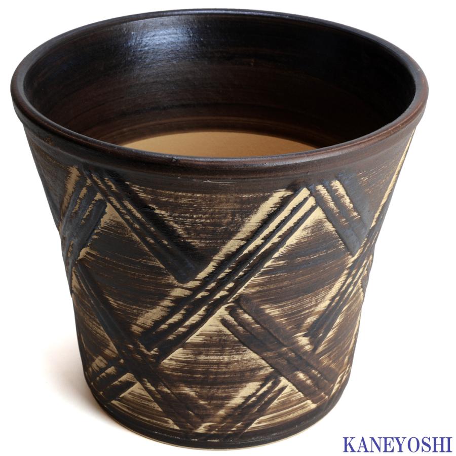 植木鉢 おしゃれ 安い 陶器 サイズ 25cm ハーブのかおり 8号 ブラウン 室内 屋外 茶 色 |  | 02