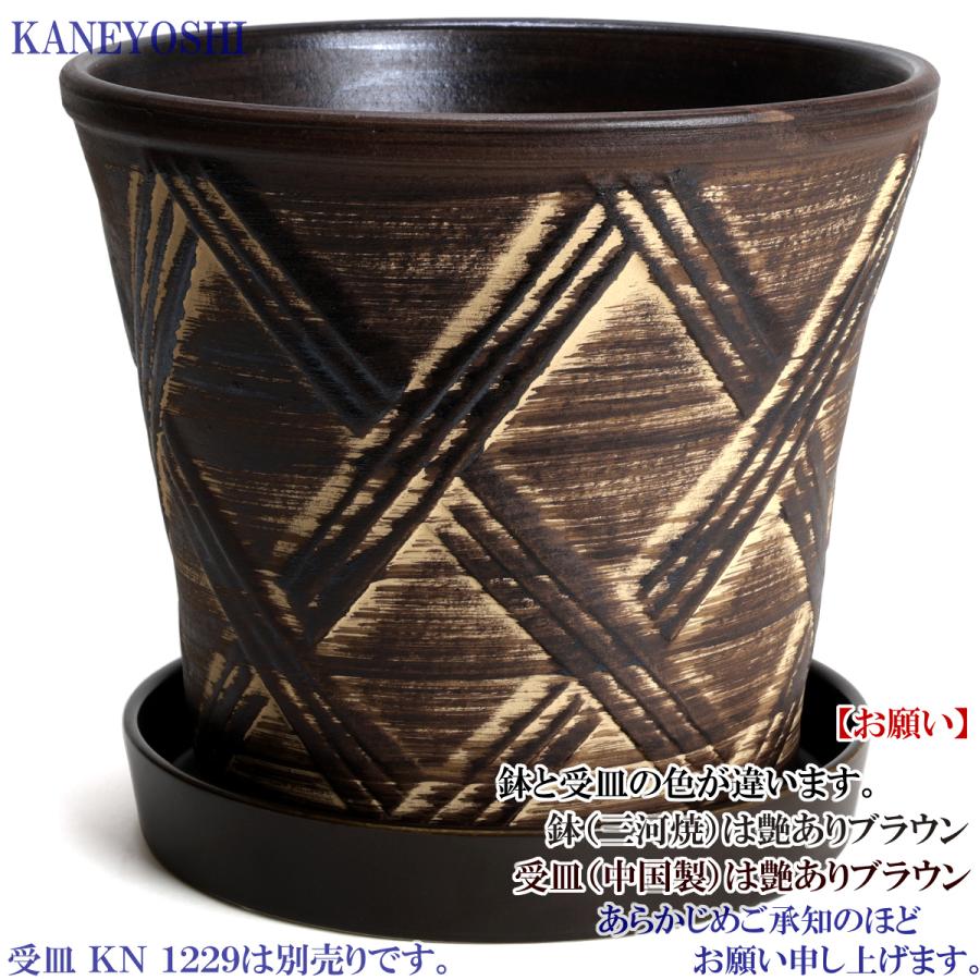 植木鉢 おしゃれ 安い 陶器 サイズ 25cm ハーブのかおり 8号 ブラウン 室内 屋外 茶 色 |  | 06