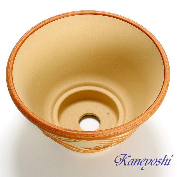 植木鉢 おしゃれ 安い 陶器 サイズ 25cm フラワークロス 8号 オレンジ 室内 屋外 レンガ 色 |  | 02