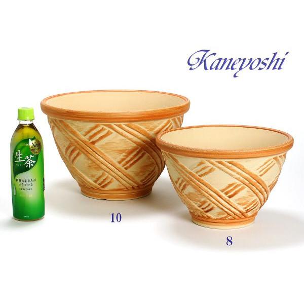 植木鉢 おしゃれ 安い 陶器 サイズ 25cm フラワークロス 8号 オレンジ 室内 屋外 レンガ 色 |  | 04