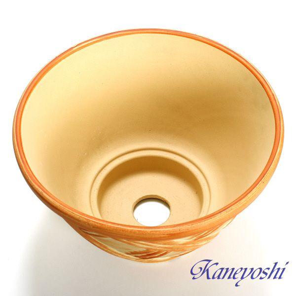 植木鉢 おしゃれ 安い 陶器 サイズ 31cm フラワークロス 10号 オレンジ 室内 屋外 レンガ 色 |  | 02