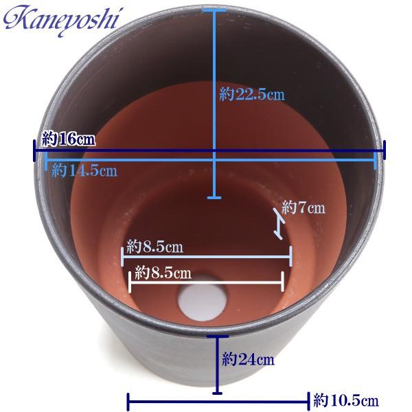 植木鉢 おしゃれ 安い 陶器 サイズ 16cm ハーモニー 5号 ブラウン 室内 屋外 茶 色 |  | 03