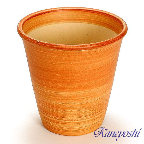 植木鉢 おしゃれ 安い 陶器 サイズ 19cm 小春 6号 オレンジ 室内 屋外 レンガ 色 |  | 01