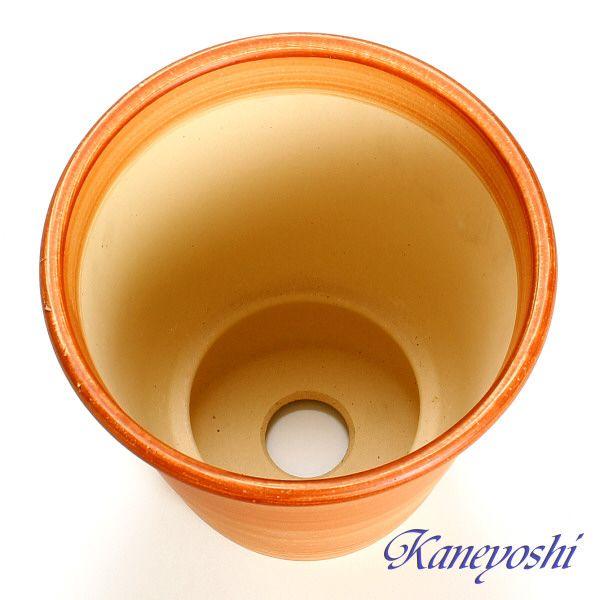 植木鉢 おしゃれ 安い 陶器 サイズ 19cm 小春 6号 オレンジ 室内 屋外 レンガ 色 |  | 02