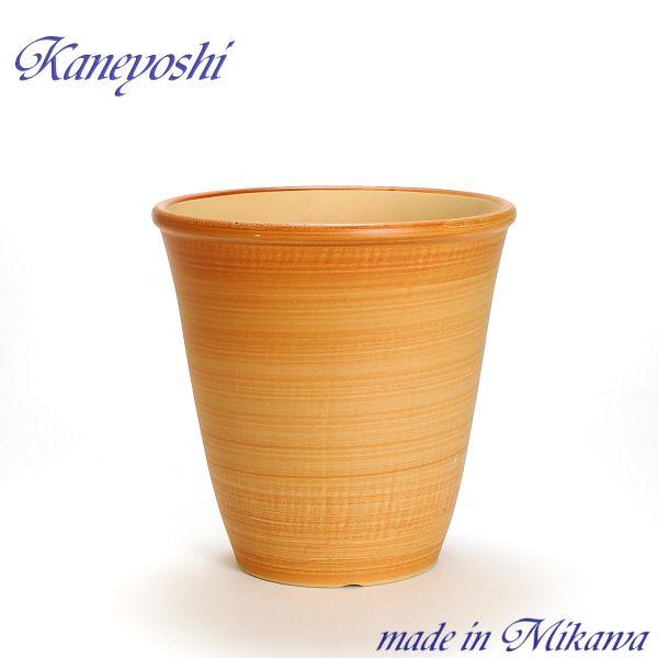 植木鉢 おしゃれ 安い 陶器 サイズ 25cm 小春 8号 オレンジ 室内 屋外 レンガ 色 | 