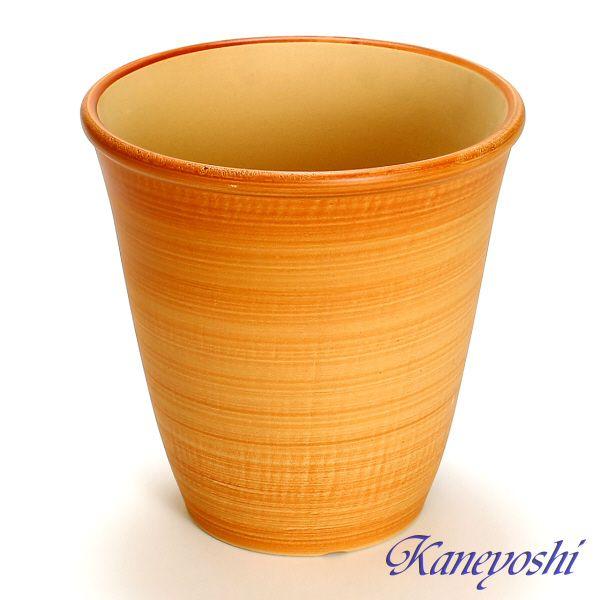 植木鉢 おしゃれ 安い 陶器 サイズ 25cm 小春 8号 オレンジ 室内 屋外 レンガ 色 |  | 01
