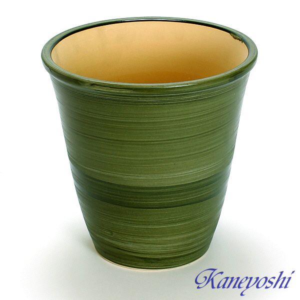 植木鉢 おしゃれ 安い 陶器 サイズ 25cm 小春 8号 グリーン 室内 屋外 緑 色 |  | 01