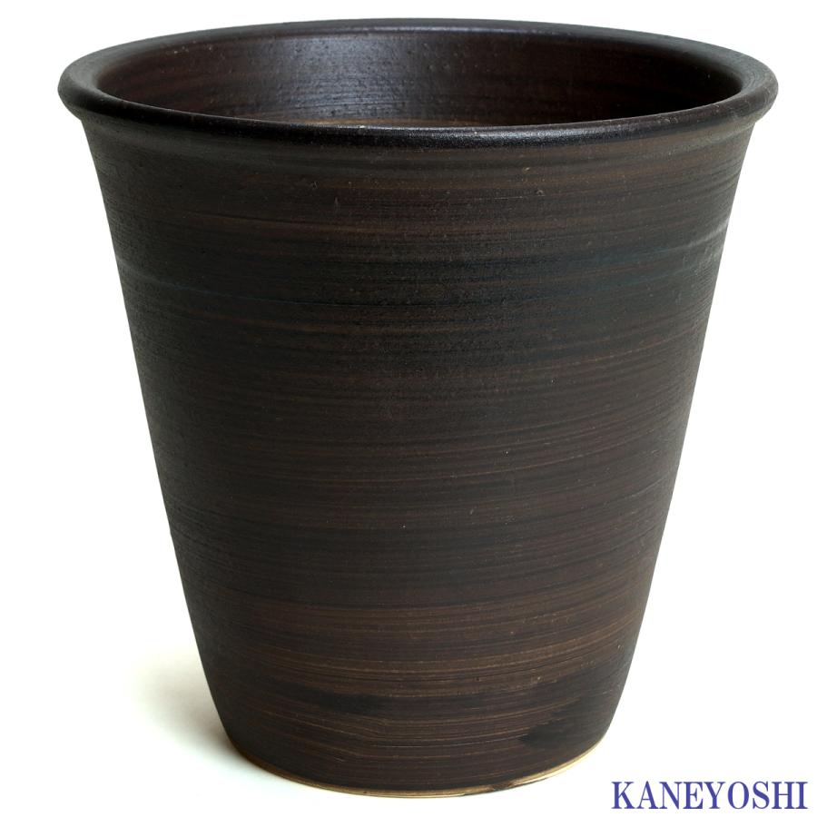 植木鉢 おしゃれ 安い 陶器 サイズ 19cm 小春 6号 ブラウン 室内 屋外 茶 色 |  | 01
