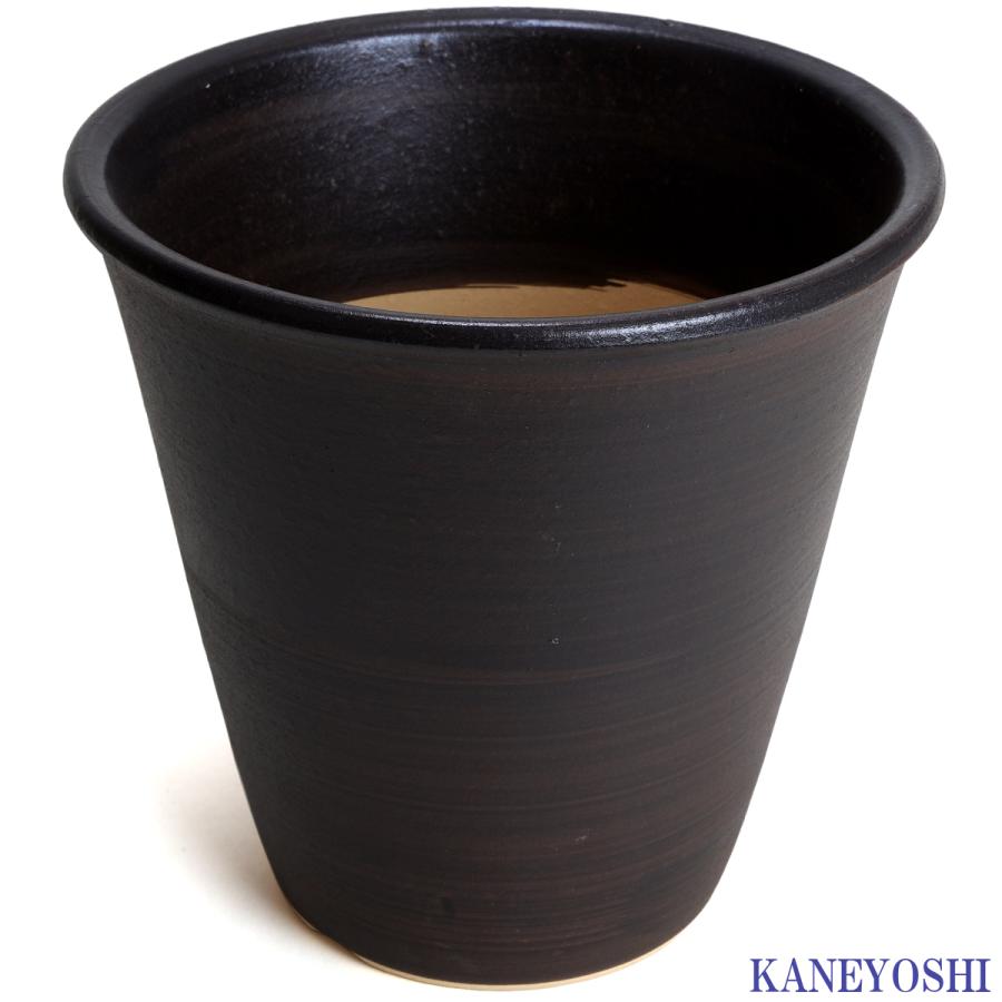 植木鉢 おしゃれ 安い 陶器 サイズ 19cm 小春 6号 ブラウン 室内 屋外 茶 色 |  | 02