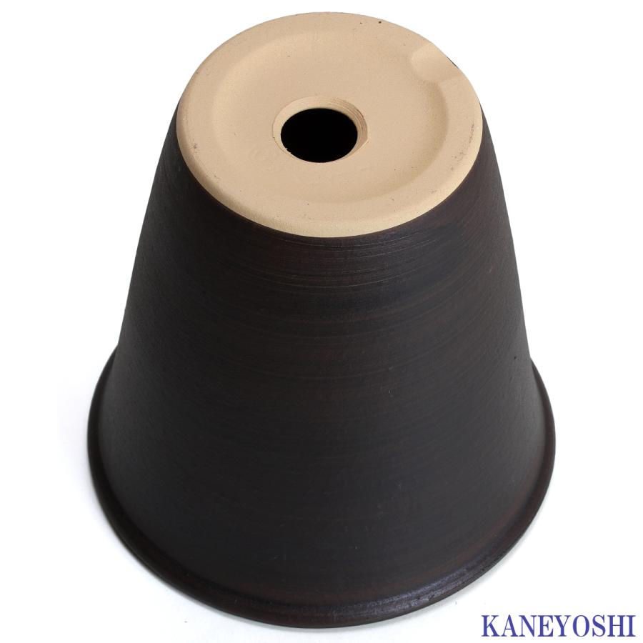 植木鉢 おしゃれ 安い 陶器 サイズ 19cm 小春 6号 ブラウン 室内 屋外 茶 色 |  | 04