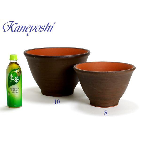 植木鉢 おしゃれ 安い 陶器 サイズ 25cm フラワーボール 8号 ブラウン 室内 屋外 茶 色 |  | 05