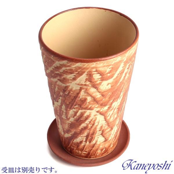 植木鉢 おしゃれ 安い 陶器 サイズ 12.5cm ログストーン 4号 オレンジ 室内 屋外 レンガ 色 |  | 06