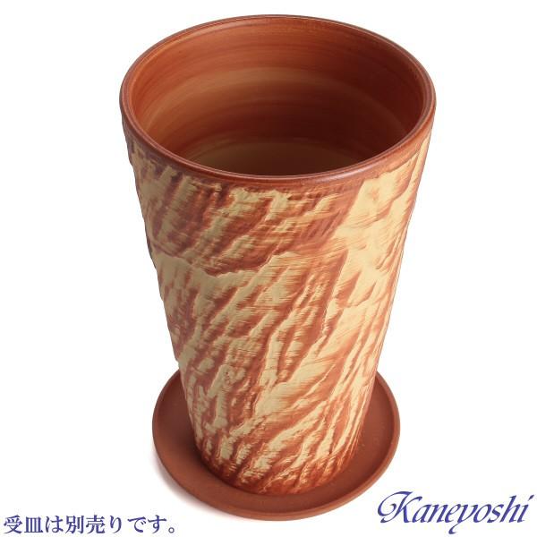 植木鉢 おしゃれ 安い 陶器 サイズ 18.5cm ログストーン 6号 オレンジ 室内 屋外 レンガ 色 |  | 06