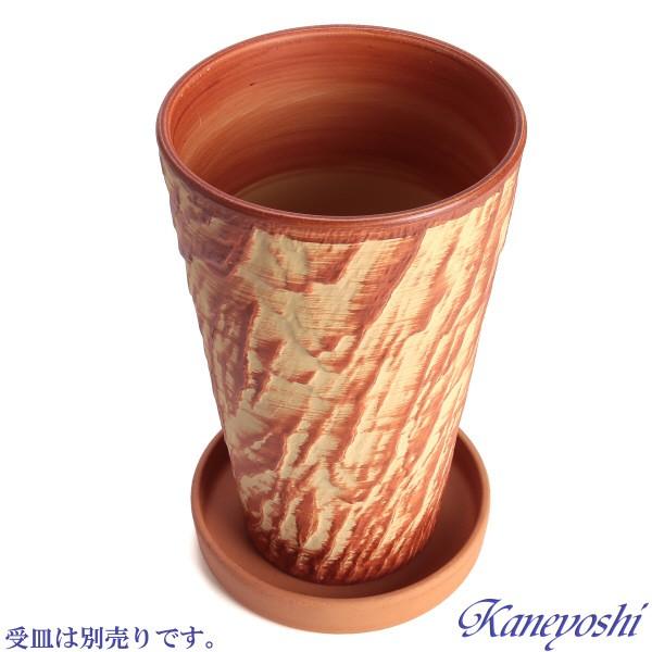 植木鉢 おしゃれ 安い 陶器 サイズ 18.5cm ログストーン 6号 オレンジ 室内 屋外 レンガ 色 |  | 08