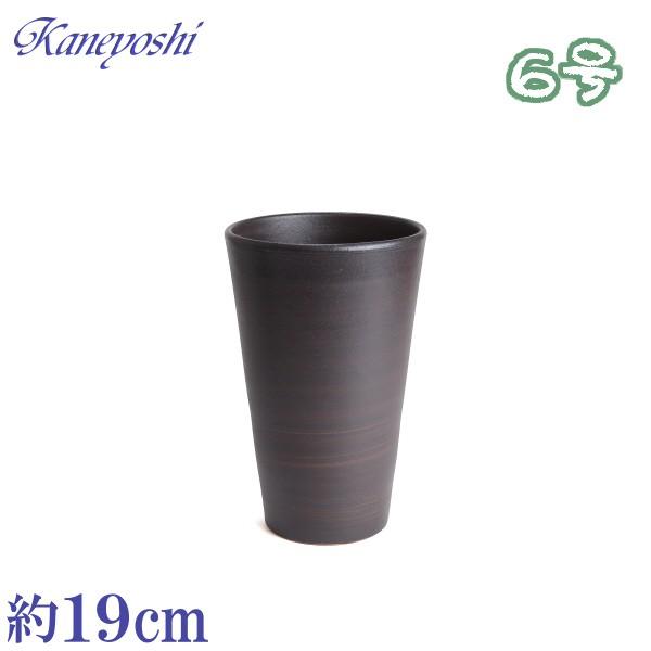 植木鉢 おしゃれ 安い 陶器 サイズ 19cm ハーモニー 6号 ブラウン 室内 屋外 茶 色 | 
