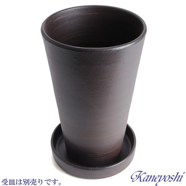 植木鉢 おしゃれ 安い 陶器 サイズ 19cm ハーモニー 6号 ブラウン 室内 屋外 茶 色 |  | 08
