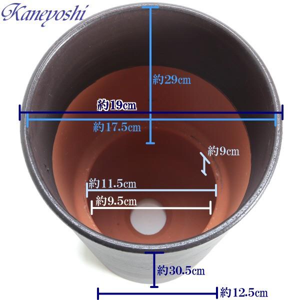植木鉢 おしゃれ 安い 陶器 サイズ 19cm ハーモニー 6号 ブラウン 室内 屋外 茶 色 |  | 03