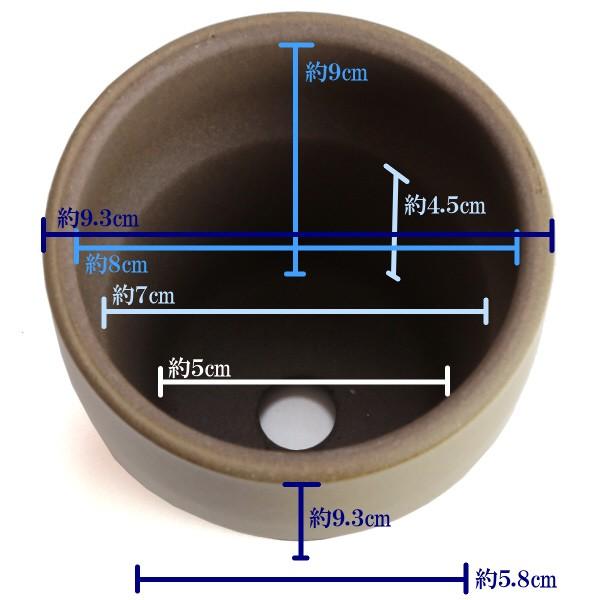 植木鉢　陶器　おしゃれ　サイズ　９．３ｃｍ　和ライフ　モカ　あんず　３号 |  | 03