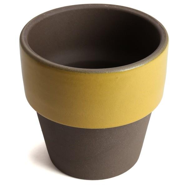 植木鉢　陶器　おしゃれ　サイズ　１２．５ｃｍ　和ライフ　モカやまぶき　４号 |  | 02
