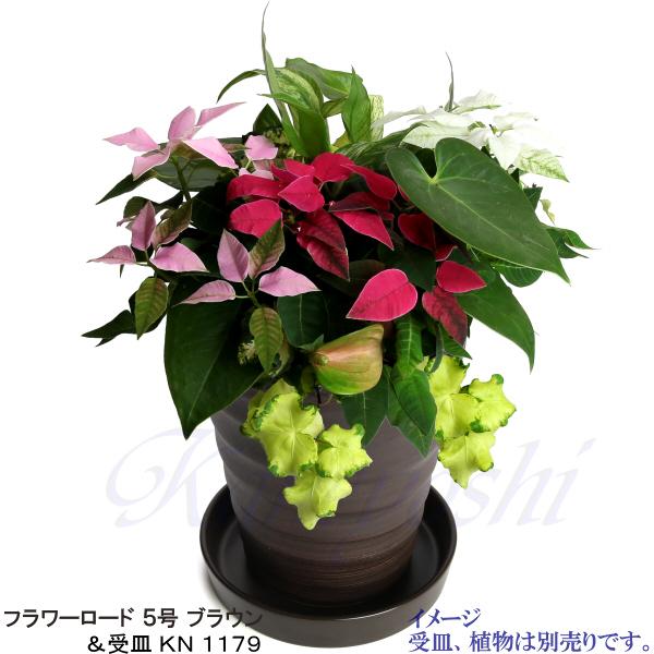 植木鉢 おしゃれ 安い 陶器 サイズ 16cm フラワーロード 5号 ブラウン 室内 屋外 茶 色 |  | 10