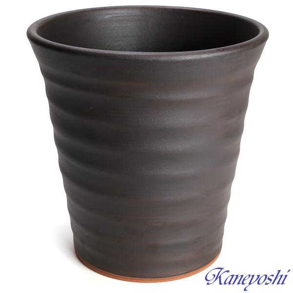植木鉢 おしゃれ 安い 陶器 サイズ 24.5cm フラワーロード 8号 ブラウン 室内 屋外 茶 色 |  | 01