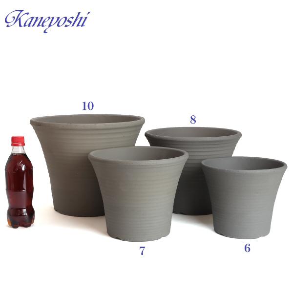 植木鉢 おしゃれ 安い 陶器 サイズ 31.5cm DLローズ 10号 古風焼 室内 屋外 グレー 色 |  | 20