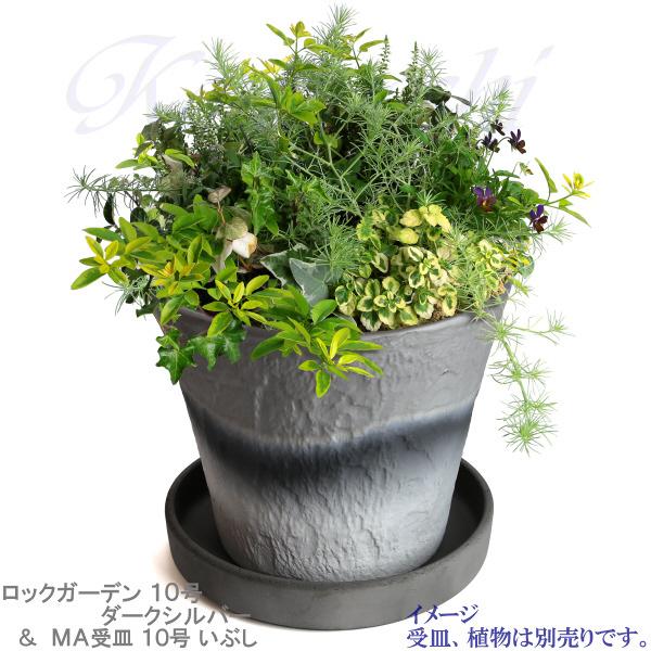 植木鉢 おしゃれ 安い 陶器 サイズ 32cm ロックガーデン 10号 ダークシルバー 室内 屋外 グレー 銀 色 |  | 13