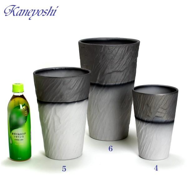 植木鉢 おしゃれ 安い 陶器 サイズ 12.5cm ログストーン 4号 ダークシルバー 室内 屋外 グレー 銀 色 |  | 16