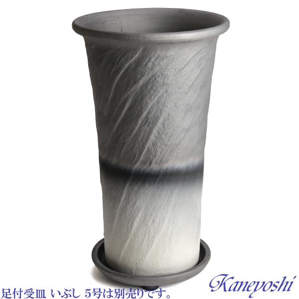 植木鉢 おしゃれ 安い 陶器 サイズ 18.5cm ロック長ラン 6号 ダークシルバー 室内 屋外 グレー 銀 色 |  | 05