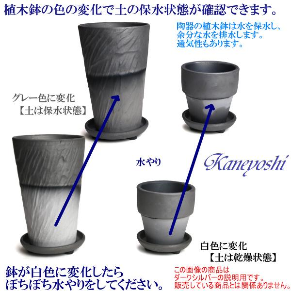 植木鉢 おしゃれ 安い 陶器 サイズ 22cm ロック長ラン 7号 ダークシルバー 室内 屋外 グレー 銀 色 |  | 16