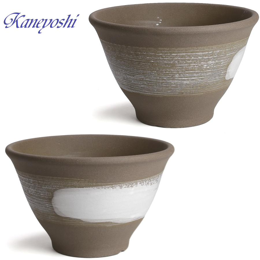 植木鉢 おしゃれ 安い 陶器 サイズ 25.5cm アリア 8号 ホワイトブラッシュ 室内 屋外 ブラウン 茶 色 |  | 02
