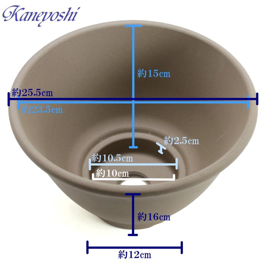 植木鉢 おしゃれ 安い 陶器 サイズ 25.5cm フラワーボール 8号 モカ 室内 屋外 ブラウン 茶 色｜docchan｜03