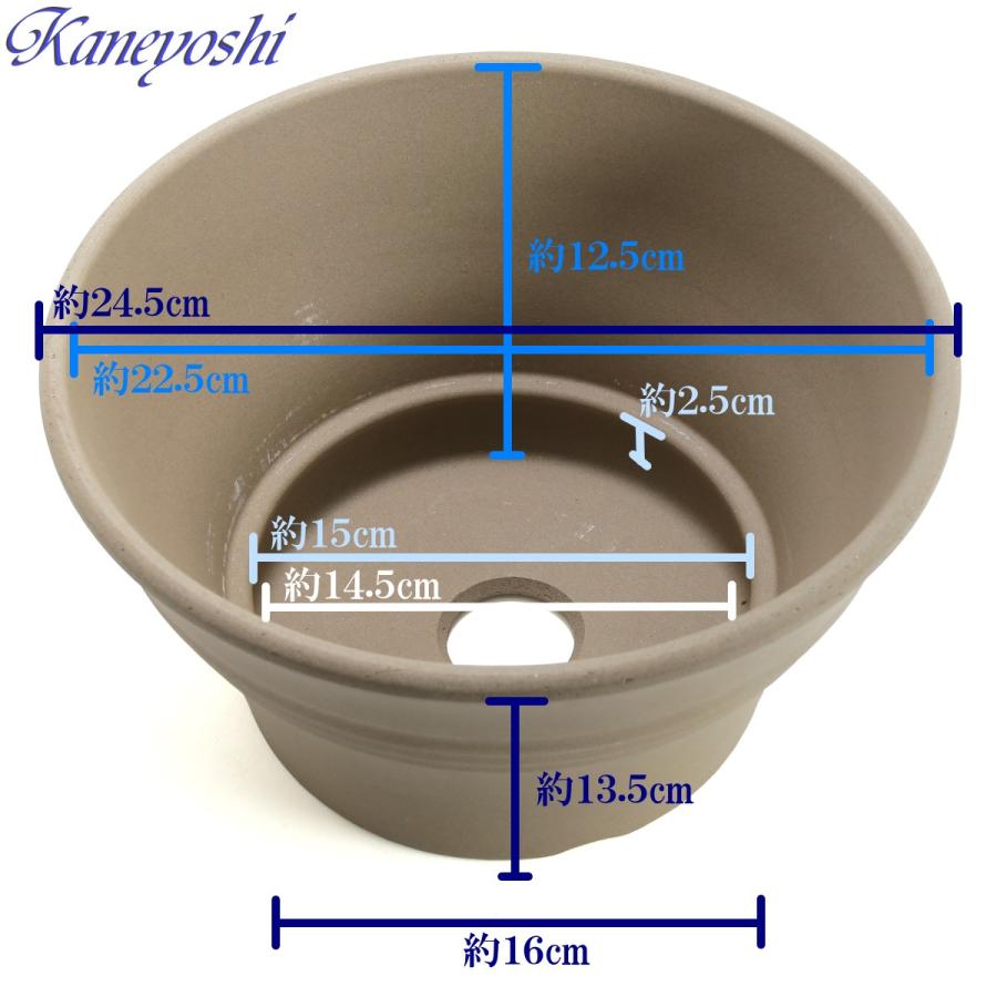 植木鉢　陶器　おしゃれ　サイズ　２４．５ｃｍ　安くて丈夫　ビオラ　モカ　８号 |  | 02