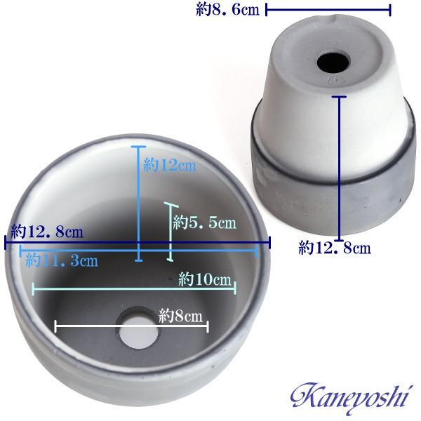 植木鉢 おしゃれ 安い 陶器 サイズ 12cm ライフ 4号 ダークシルバー 室内 屋外 グレー 銀 色 |  | 03