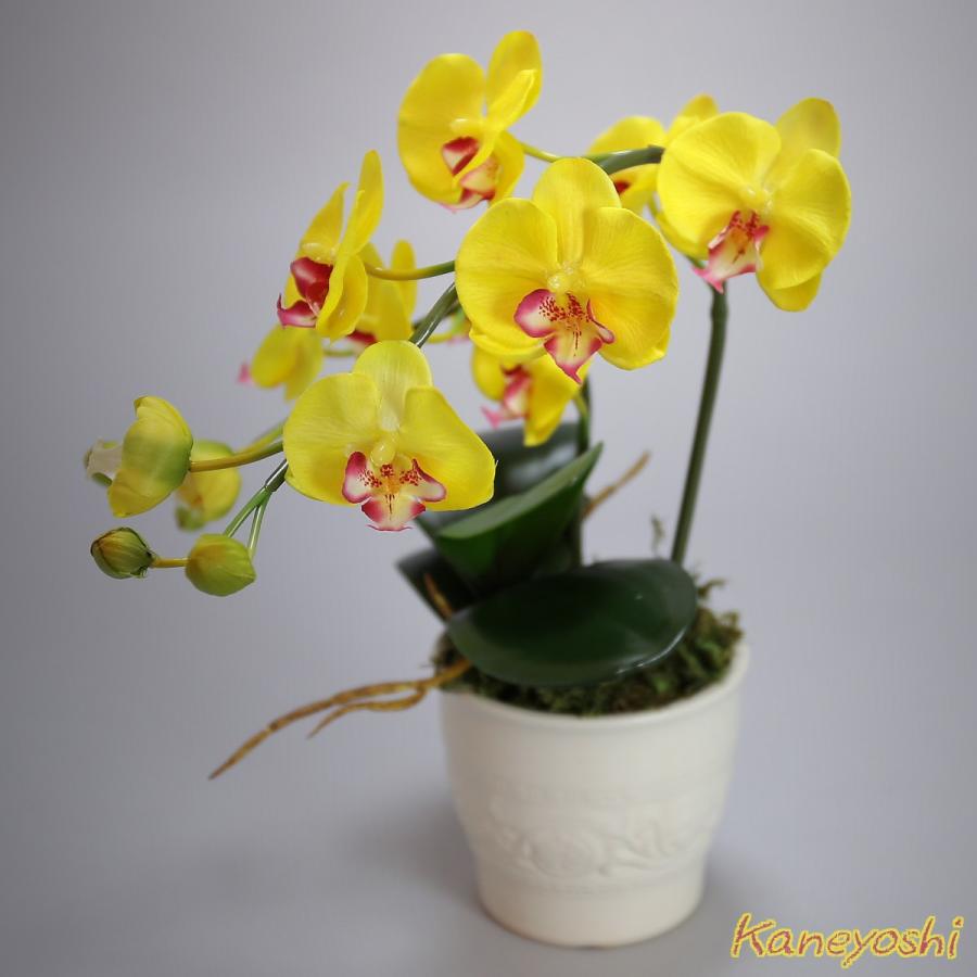 光触媒 胡蝶蘭 造花 インテリア 小輪 1本立 ショート イエロー 黄色 お祝 ギフト 記念品 誕生日 発表会 新築 開店 花 フェイクグリーン 空気清浄 |  | 02