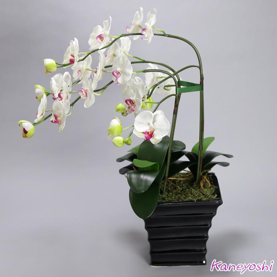 光触媒 胡蝶蘭 造花 インテリア 大輪 3本立 ホワイトＡ 白色 お祝 ギフト 記念品 誕生日 発表会 新築 開店 花 フェイクグリーン 空気清浄 |  | 02