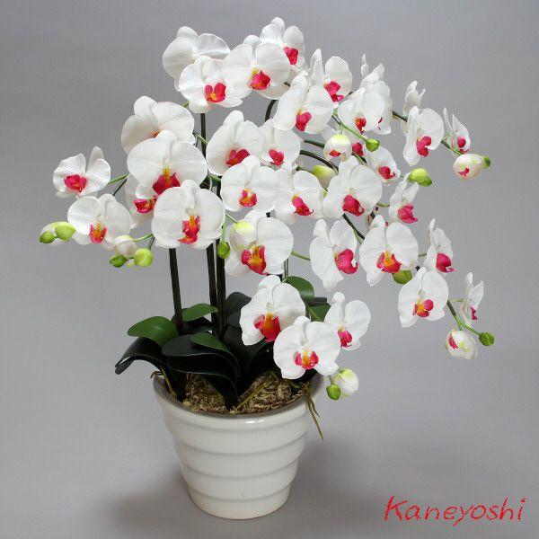 光触媒 胡蝶蘭 造花 インテリア 大輪 5本立 ホワイトピンクB 白色 お祝 ギフト 記念品 誕生日 発表会 新築 開店 花 フェイクグリーン 空気清浄 |  | 02