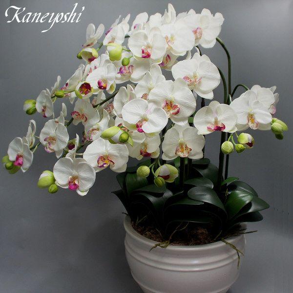 光触媒 胡蝶蘭 造花 インテリア 大輪 7本立 ホワイトＡ 白色 お祝 ギフト 記念品 誕生日 発表会 新築 開店 花 フェイクグリーン 空気清浄 |  | 02