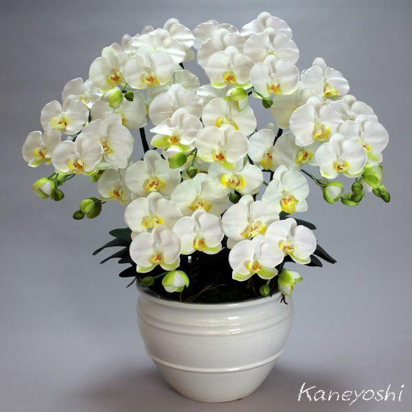 光触媒 胡蝶蘭 造花 インテリア 大輪 7本立 ホワイトＢ 白色 お祝 ギフト 記念品 誕生日 発表会 新築 開店 花 フェイクグリーン 空気清浄 |  | 02