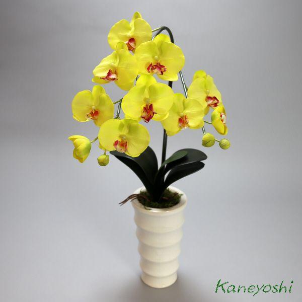 光触媒 胡蝶蘭 造花 インテリア 大輪 1本立 ロング ライトイエロー 黄色 お祝 ギフト 記念品 誕生日 発表会 新築 開店 花 フェイクグリーン 空気清浄 |  | 01
