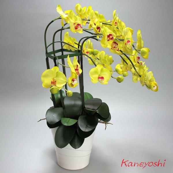光触媒 胡蝶蘭 造花 インテリア 大輪 5本立 ライトイエロー 黄色 お祝 ギフト 記念品 誕生日 発表会 新築 開店 花 フェイクグリーン 空気清浄 |  | 03